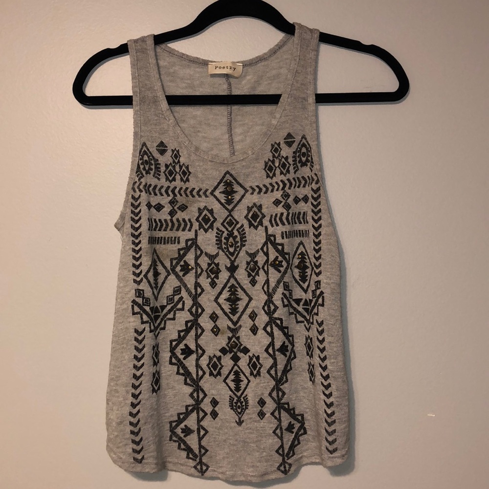 Poetry Tank Top Grey Size Small